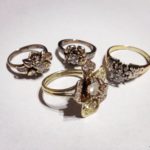 Diamantové květinové prsteny Diamantový prsten květ růže