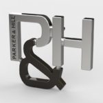 Výroba odznaku monogram PH logo P&H