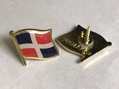 Odznak prapor, ražený, tištěný, vlajka DO - DOM - Dominikánská republika - Image 2