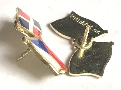 Odznak Státní vlajky přátelství – ČR+DO – ČESKO – Dominikánská republika – ražba+tisk - Image 2