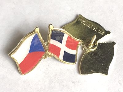 Odznak Státní vlajky přátelství – ČR+DO – ČESKO – Dominikánská republika – ražba+tisk - Image 3